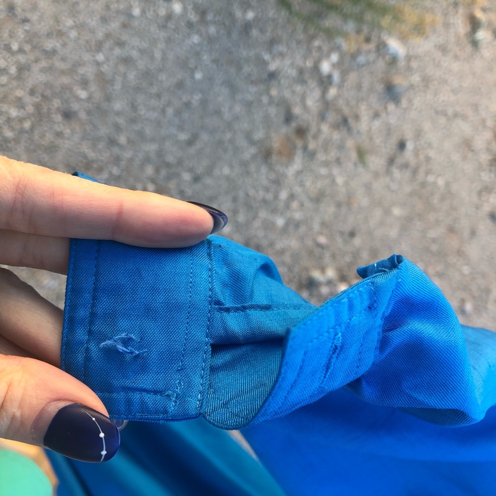 Vintage Leslie fay blue western square dress - Picture 13 of 14